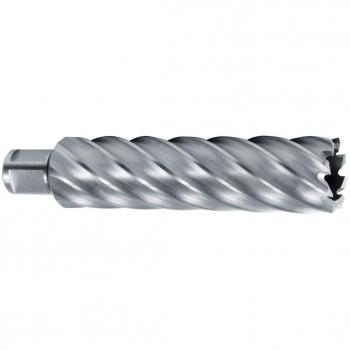 Broca hueca HSS con vástago Weldon (3/4) rectificada CBN profundidad de corte 110,0 mm (Ø 20,0 mm)