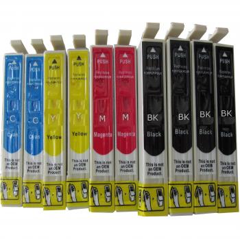 10 técnica cartuchos para impresoras Epson 4 x T711 negro 2 x T712 Azul 2 x T713 Rojo 2 x T714 amarillo para Epson Stylus SX100 SX105 SX110 SX115 SX200 SX205 SX210 SX215 SX218 SX400 SX405 SX405WiFi SX410 SX415 SX510W SX515W SX600FW SX610FW