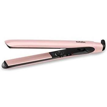 BaByliss 2498PRE Plancha de pelo Rose Blush 235 con placas flotantes extra largas de Cerámica con Titanio, 13 temperaturas desde 170°C hasta 235°C, calentamiento instantáneo, estuche termorresistente