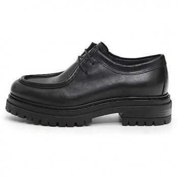 Zapato de Mujer de Piel con Cordones Negro Nero Giardini 38 EU