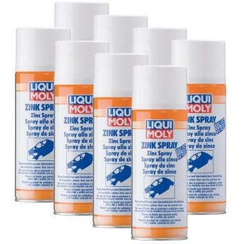 8 x Liqui Moly 1540 Zinc Spray Laca Cuidado Protección anticorrosión Zinc Acabado de la 400 ml