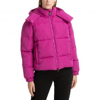 Emporio Armani EA7 Warm Down Jacket with Zip Closure, Purple Female, Size: S