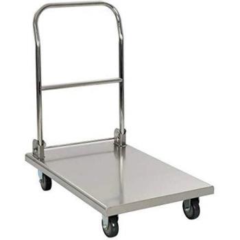 vidaXL Platform Wagon Silver 82x53x86 cm Stainless Steel