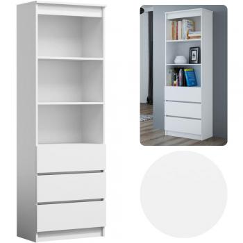 Estantería de Oficina RS 60 cm Blanca con Soporte para Libros