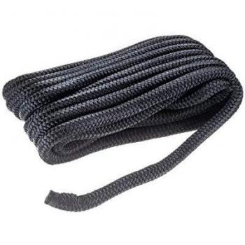 Seachoice 50-47211 Cabo amarre nylon, doble trenzado, color negro, 19 mm x 10,5 m