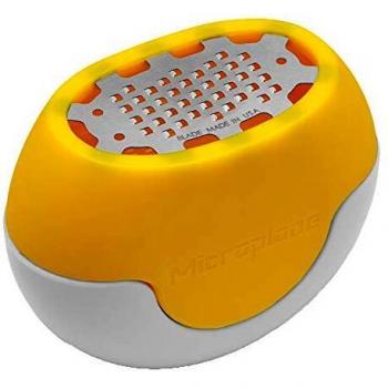 Rallador Flexi Zesti Amarillo - Serie Especial, 7 cm, Acero Inoxidable y Silicona, Apto para Lavavajillas