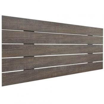Cabecero Tapizado de Polipiel Premium Intercambiable Acolchado Lujo (Naranja, 150cm) y Cabecero de Madera Reciclada DM Estilo Palet Horizontal con Herrajes (110x