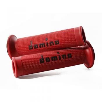 Manopolas Racing Domino A010 On-Road Rojo/Negro Diámetro 22-26 (Extremos Abiertos)