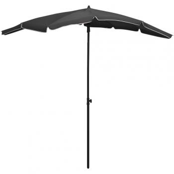 vidaXL Garden Parasol with Pole 200x130 cm Anthracite