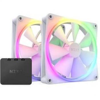 NZXT F140 RGB TWIN Ventilador Suplementario 140mm Blanco 2 Unidades