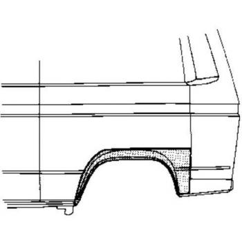 Panel lateral de reparación trasero izquierdo VAN WEZEL 5870145 para VOLKSWAGEN TRANSPORTER 3 Bus