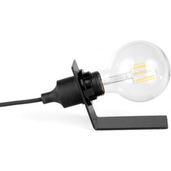 Lámpara de sobremesa WIRE Metal Negro - Lámpara de mesa básica, negra, diseño moderno, estructura metálica, base estable, adecuada para interiores