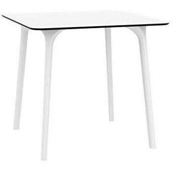 Mesa cuadrada de exterior para 4 personas en Madera Blanco - CLP Mesa Maya Blanco