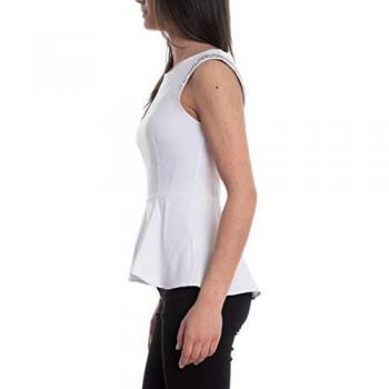 Guess SL Sara Top Camiseta de Tirantes, Blanco