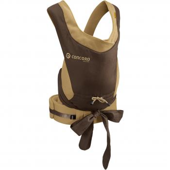 Concord Wallabee Mochila portabebés, Delantero y Trasero, Reposacabezas, Apto desde 3,5 kg hasta 18 kg, 100% Algodón, Color Walnut Brown