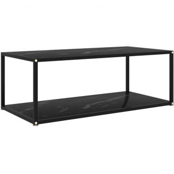Black Tempered Glass Coffee Table 100x50x35 cm