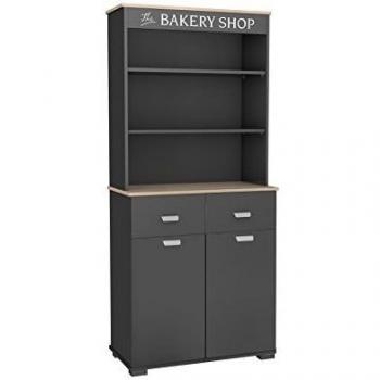SZ Suárez Bufé 2 Cajones 2 Puertas Gris Oscuro/Bakery 800X400X1800Mm