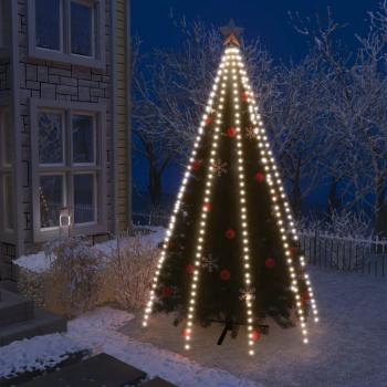 VidaXL Red de Luces para Árbol de Navidad 400 LED Blanco Frío 400cm