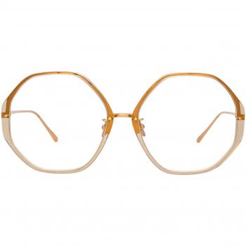 Linda Farrow ALONA LFLC901 C12 Women’s Eyeglasses Brown Size 60 - Blue Light Block Available
