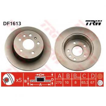 TRW DF1613 Rotores de Discos de Frenos