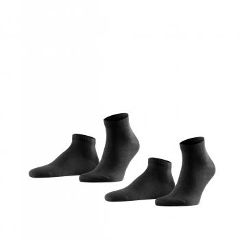 Happy Men's Sneaker Socks 2-Pack - Black - Size 47-50