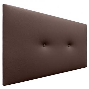 Cabecero de Polipiel Acolchado Liso con Botones Chocolate 95x50cm para Camas 80/90 - Diseño Moderno y Elegante