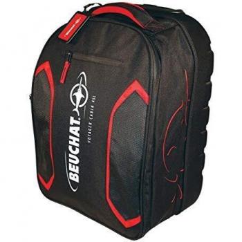BEUCHAT Voyager Cabin - Mochila con Ruedas Unisex para Adulto, Color Negro y Rojo, Talla única