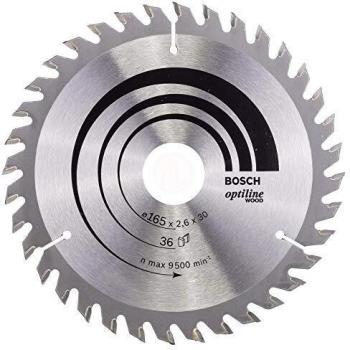 BOSCH Optiline Wood Hoja de Sierra Circular 165 x 30 x 2,6 mm, 36 Dientes