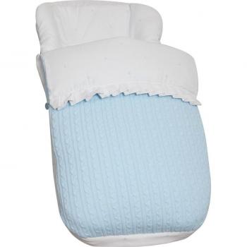 Saco universal para bebé Bugaboo Pompones Azul con cubre arnés