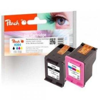 Pack Ahorro de Cabezas de Impresión Peach Compatible con HP No. 304 (Negro, Color)