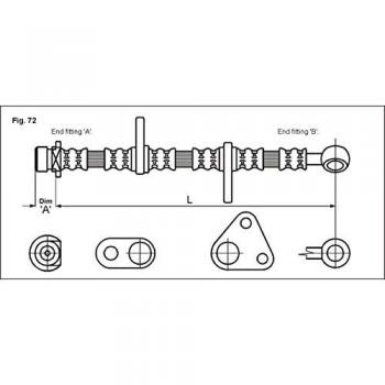 Metzger 4113280 Tubo flexible de frenos