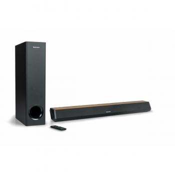 Thomson SB552BTS Cosy Wooden Barra de Sonido Inalámbrica con Subwoofer 400W, Bluetooth, USB, Enchufe EU, Finition bois et noir