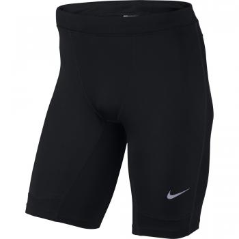NIKE Shorts Dri Fit Essential Half Tights Mallas, Hombre, Negro/Plateado