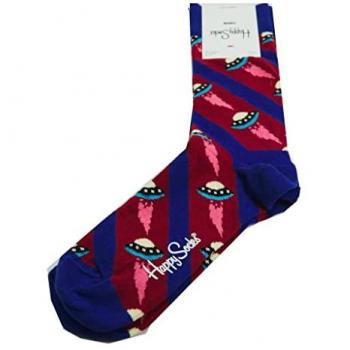 Calcetines Happy Socks Modelo Ufo - Hombre - Colores: Blanco, Rosa, Rojo Oscuro, Azul Claro, Negro - Talla: 36-40