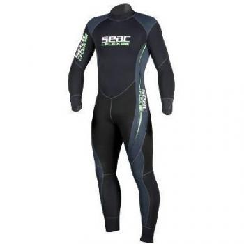 Seac I-Flex - Traje buceo para hombre, color negro, talla S