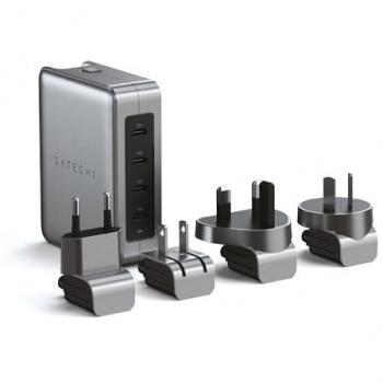 Cargador de Viaje Satechi GaN 145W con 4 Puertos USB-C y Carga Rápida