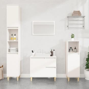 Mueble de baño blanco 65x33x60 cm madera multicapa