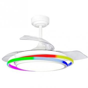 Ventilador LED Antila Mini RGB Blanco 45W 4500Lm con Control de Temperatura y Regulable
