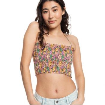 Top de mujer Warm Waters Roxy - Camiseta sin mangas en colores naranja, rosa y verde, talla XL