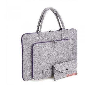12,9 a 13,3 pulgadas Sintió Que lleva Funda Cubrir Bolso para MacBook / Ultrabook / Netbook / ordenador portátil / Surface Pro 4, 3, 2 - Gris + púrpura
