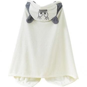 Toalla infantil con diseño de ratoncito para niños, tamaño 150x1x65 cm y color blanco