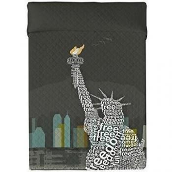 Wild About Words  Colcha Us Icon Antracita Cama 135