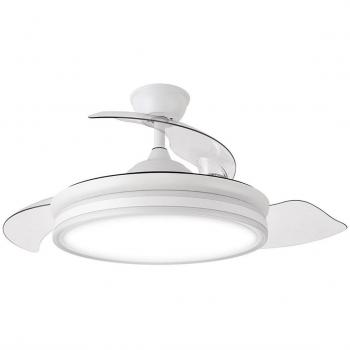 Ventilador Eos Plus 72W 7200Lm Blanco 3 Aspas Desplazamiento 32/47x55/108 Diámetro 3 Colores Motor DC con Control Remoto