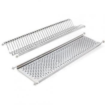 EMUCA - Escurridor de Platos y Vasos para Muebles de Cocina de 100 cm de Ancho, Anchura Interior módulo 935-970mm, Acero Inoxidable 