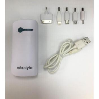Batería Externa Powerbank Auxiliar 5400mAh con Carga Rápida USB