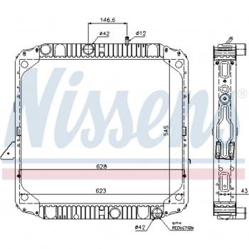 Radiador de refrigeración del motor Nissens 62563