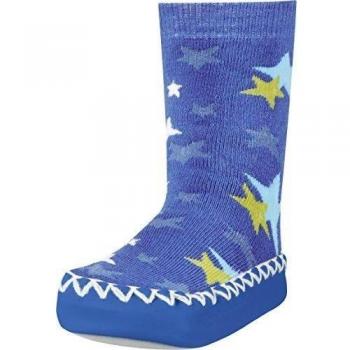 Playshoes Zapatillas con suela antideslizante Estrellas, Pantuflas Unisex niños, Azul, 17/18 EU