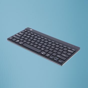R-Go Tools Ergonomic Compact Wireless Keyboard with Break Software QWERTY Black