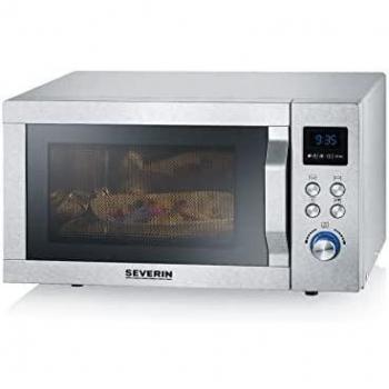 Severin MW 7774 Microondas con Grill y Convección, 25L, 900W, Plata