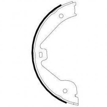 HELLA 8DA 355 050-601 Brake Shoe Set, parking brake - H9710
